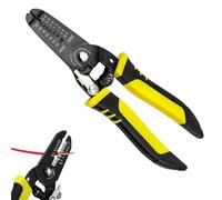 10-22 AWG Multi-Gauge 7" Precision Wire Strippers, Durable Steel Cable Stripper with Safety Lock for Home Repair, Electrician & DIY