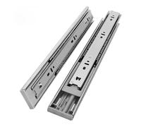 10-22"" Stainless Steel Drawer Slides Soft Close Track Cushioned Silent ClosingThree Section Sliding Rails Furniture Hardware (Normal 12inch 30cm)