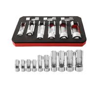 10-22mm Diesel Injector Socket Set, Socket Set, Thin Wall Sockets, Heat Treated Chrome Vanadium Steel, for Diesel Injection Systems