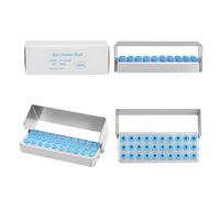 10/24/30 Holes Bur Holder 3pcs Autoclave Sterilizer Case Organizer Box Instrument Storage Stand (30H)