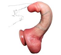 10.24 Inch Silicone Realistic Dildo-Liquid Silicone Toy with Strong Suction Cup Hands Free G Spot for Women & Beginners