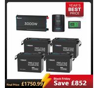 10.24kWh Off-Grid Power Kit | 3000W Inverter, 60A MPPT - No Solar