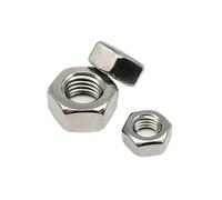 10/25/50/100/200/500pcs M1 .2 .4 .6 M2 .5 M3 M4 M5 M6 M8 M10 M12 DIN934 A2 304 Stainless Steel Hex Hexagon Nut(100pcs M4)