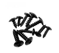 10/25/50pcs Black Carbon Steel Truss Head Screw M3 M4 M5 M6 Cross Recessed Mushroom Head Self Tapping Screws(12mm,M3 50pcs)