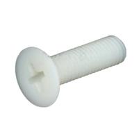 10/25/50pcs M2.5 M3 M4 M5 M6 M8 Flat Head Screws Nylon Plastic Screw Length 5mm-40mm(M5 x12mm 25pcs)