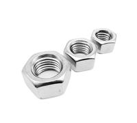 10/25/50pcs UNC 2#-56 3#-48 4#-40 5#-40 6#-32 8#-32 10#-24 12#-24 UNF 0#-80 10#-32 304 Stainless Steel US Coarse Fine Thread Hex Hexagon Nut (Size : 25pcs 3-48)(50pcs UNC 632)