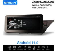 10,25" IPS Android 11 Car Stereo CarPlay 64GB BT WiFi DAB+ Satnav For Audi A4/A5/B8/S4/S5 64GB
