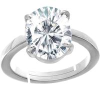 10.25 Ratti 9.00 Carat Wtgtl Lab Jarkan Precious Gemstone Natural Zircon Stone Rashi Ratna Ashtadhatu Adjustable Silver Ring For Astrological Purpose For Men And Women Size(15-28)-B0CCK2ZZ-1D