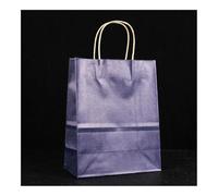 10/25pcs Gift Kraft Paper Bags Holiday Shopping DIY Multifunctional Recyclable Paper Bags With Handles(Dark purple,10PCS_21X11X27CM)