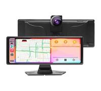 10.26" CarPlay Android Auto Car Radio Dash Cam ADAS Touch Screen DVRs Navigation Dashboard Video Recorder With AUX Backup Camera(Monitor With Cam)