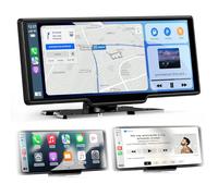10.26" Carplay Screen for Car, Car Tablet Pro Max 2025 Car Play Screen with 4K Front and 1080P Rear Camera, Wireless CarPlay Android Auto Mirror Link AUX FM Bluetooth 64G SD Loop Recording