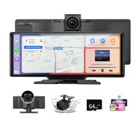 10.26" CarPlay Screen for Car, Wireless CarPlay Android Auto Car Tablet Pro Max 2026 with 4K Front Camera and 1080P Rear Camera, Android Auto Carplay IPS Touchscreen with Bluetooth 64G Mirror Link AUX