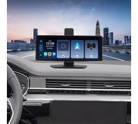 10.26 inch IPS Screen Dash Cam with Wireless Carplay Android Auto, Universal 2 Channel 4K Car Stereo Radio Audio Receivers DVR Driving Recorded with 1080p Backup Camera GPS Navigation Mirror Link