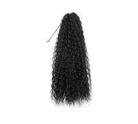 10-26 Inch Water Wave Drawstring Ponytail Human Hair Extensions Natural Black Loose Deep Wave Ponytail Hairpiece Clip In Hair Extensions For Women Hair Extension for Daily Use(24inches)