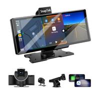 10.26" Wireless Car Stereo for Apple Carplay & Android Auto with 4K Front + 1080P Backup Camera, IPS Touchscreen Car Tablet, Carplay Screen with GPS, Bluetooth, Mirror Link, 64GB TF Card, AUX