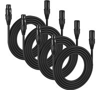 10.2ft MFL DMX Cable 3 Pin Signal XLR Male to Female for Stage Lighting DJ Lights （Pack of 4）