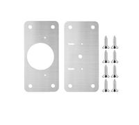 10/2Pcs Cabinet Hinge Repair Plate Kit Stainless Steel Door Mounting with Holes for Home Kitchen Cupboard Hardware Accessories(2Pcs-1PAIR)