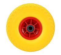 10" 3.00-4 Yellow Sack Truck Hand Trolley Cart Wheelbarrow Solid Rubber Wheel Tyre Tires Solid replacement Wheels - Cannot Be Punctured or Deflated 20mm (2)