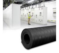 10 3 7 33 20 16 Ft Electrical Safety Rubber Mat, Insulating Work Mat for Power Electrician Shock, High Voltage Protection Blanket Custom Size(Black,5mx1mx8mm(16'x3'x5/16))