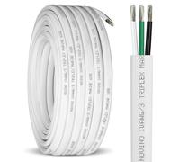10/3 Marine Wire 10 Gauge,10 AWG Marine Grade Wire,10/3 Triplex Boat Cable,10 Gauge Oxygen-Free Copper Cable for Automotive RV Boat Speaker Solar Outdoor - 50ft