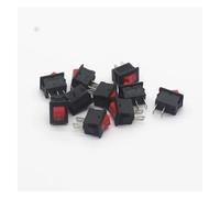 10/30/50/100Pcs Push Button Switch 10x15mm SPST 2Pin 5A 250V Snap-in on/Off Rocker Switch 10MM*15MM Black Red and White(Red,50pcs)