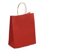 10/30/50 Party Giftware Bag Recyclable Kraft Paper Shopping Bag Valentine's Day Wedding Candy Gift Bag Packaging Handbag for Birthday Wedding Sweets(Red,15x21cmx20pcs)
