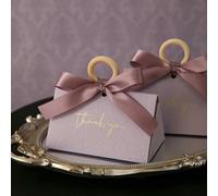 10/30/50 Pcs Wedding Candy Box Red Triangle Candy Gift Packaging Box DIY Creative Candy Box Birthday Favors Decor Party Supplies