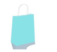 10/30/50Party Gift Bag Recyclable Kraft Paper Shopping Bag Christmas Day Wedding Candy Gift Bag Delivery Packaging Handbag(Blue,15x21cmx30pcs)