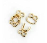 10/30/50Pcs 18/23/27mm Garment Pants Hooks Trousers Skirts Metal Buttons DIY Coat Fur Collar Hook Decor Sewing Accessory-LightGold-27mm-30Pcs