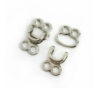 10/30/50Pcs 18/23/27mm Garment Pants Hooks Trousers Skirts Metal Buttons DIY Coat Fur Collar Hook Decor Sewing Accessory-Silver-27mm-30Pcs