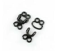 10/30/50Pcs 18/23/27mm Garment Pants Hooks Trousers Skirts Metal Buttons DIY Coat Fur Collar Hook Decor Sewing Accessory-GunBlack-18mm-30Pcs
