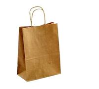 10/30/50pcs Holiday Party Bag With Handle Jewelry Shopping Christmas Marriage Colored Paper(Brown,30PCS)