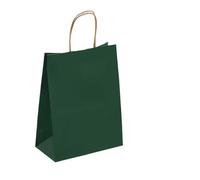 10/30/50pcs Holiday Party Bag With Handle Jewelry Shopping Christmas Marriage Colored Paper(Green2,50PCS)