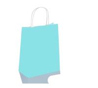10/30/50pcs Holiday Party Gift Bag With Handle Jewelry Shopping Bag Christmas Valentine's Day Marriage Gift Colored Paper Bag(Blue,15x21cmx10PCS)