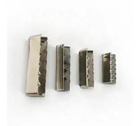 10/30/50Pcs Metal Webbing Strap Clip Buckle Belt Zipper Tail Buckles Wallet Leather End Stopper Clasp DIY Hardware Accessories(Silver,32mm-50Pcs)