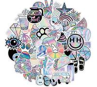 10/30/50PCS Mixed Holographic Laser Cartoon Stickers Luggage Skateboard Cute DIY Cool Graffiti Girl Gradient Sticker Decal