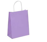 10/30/50pcs Party Bag with Handle Jewelry Shopping Bag Festival Marriage Giftware Colored Paper Bag for Birthday Wedding Sweets(Purple,15x21cmx30PCS)