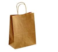 10/30/50pcs Party Bag with Handle Jewelry Shopping Bag Festival Marriage Giftware Colored Paper Bag for Birthday Wedding Sweets(Brown,15x21cmx10PCS)