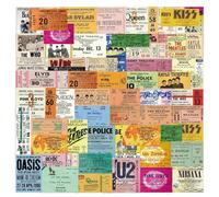 10/30/55pcs Retro Rock Band Tickets Graffiti Stickers Music Ticket Decal for Notebook Skateboard Guitar Classic Cool Sticker Toy