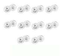 10/30 Pairs Transparent Round Snap Button Invisible Acrylic Concealed Coat Button Sweater Baby DIY Clothes Sewing Accessories-10pairs 20mm
