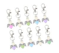 10 / 30Pcs Beads Wing Pendant Keyring Blessing Keychain for Nurse Doctor Teacher Guest Birthday Wedding Giveaway Pendant