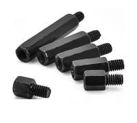 10-30pcs Black Hex Standoff M3 M4 Motherboard Standoff Spacer Pillar Hex Stud Iron Isolation Connection Support Column Screw(18mm,M4 (Thread 6mm)10pcs)