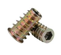 10-30pcs Embedded Insert Nut M4 M5 M6 M8 M10 Hexagon Hex Socket Head For Wood Furniture Inside And Outside Thread(25mm (10pcs),M8)