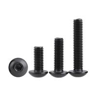 10-30pcs M3 M4 M5 304 Stainless Steel Black Grade Hexagon Socket Head Mushroom Button Bolt Screw Length 5mm-30mm(20mm,M5-10pcs)