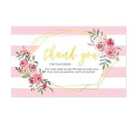 10-30pcs Thank You Cards With Flower Design For Small Business Exquisite Appreciation Card Gift Decoration 9x5.4 CM(Color-21,10PCS)