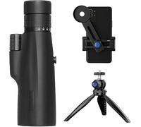 10-30x50 Zoom HD Telescope Monocular Camping Powerful Night Vision Telescope With Tripod Phone Clip For Watching Bird Hunting Binoculars (Black 1)