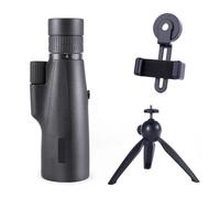 10-30x50 Zoom HD Telescope Monocular Camping Powerful With Tripod Phone Clip For Watching Bird Hunting Binoculars(Black B)