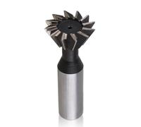 10-35mm*45° / 60° End Mill, HSS Dovetail Cutter Milling Tool Straight Shank Dovetail Slot Cutter End Mill CNC Bit (Cutter Diameter: 18mm, Milling angle: 60°)