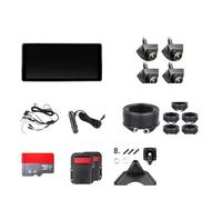 10.36 Inch 4CH Split Screen Blind Spot BSD Alarm Onboard DVR Vio Recorr Monitor 170°AHD1080P Camera For RV/Truck/Bus Rear View Camera(None,2 BSD add 4pcs 899)