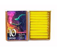 10 4" (10cm) Beeswax Spell Candles Set (20 Yellow)